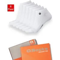QOLONIA Socken Dünne Sneaker Socken 100 Baumwolle für Sommer & Sport / QSOCKS (Packung, 6 Paar) Bio-Baumwolle – atmungsaktiv und ideal für schwitzende Füße im Sommer