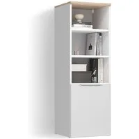 Livinity® Aktenschrank Piave, Weiß/Sonoma, mit einer Tür (1-St)