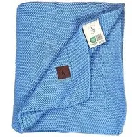 Babydecke Baby Strickdecke, Babydecke, Weich & Atmungsaktiv, 80x100cm, Blau, Little Dedi