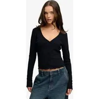 Superdry Cardigan ATH ESS POINTELLE CARDIGAN Pointelle Muster, Baumwolle, Jerseyqualität, skinny fit