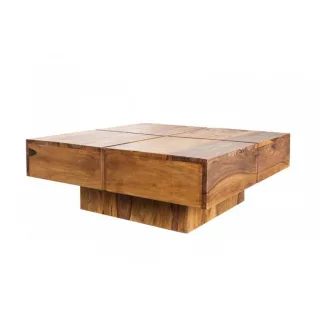 riess-ambiente Couchtisch, Braun, Braun, Holz, Holz, Sheesham, Rechteckig, 70x35x70 cm, Wohnzimmer, Wohnzimmertische, Couchtische