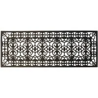 Ib Laursen Fußmatte Fußmatte Türmatte Fußabtreter Gummi Filigran Schwarz 45x120cm Ib