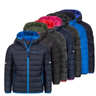 Höhenhorn Krocko Kinder Jacke Jungen Mädchen Übergangsjacke Steppjacke 176 Blau/Dunkelblau