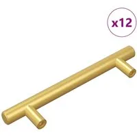 vidaXL Möbelgriff Schrankgriff 12 stk. Gold 150 mm Edelstahl (12-St)