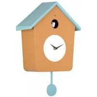 Karlsson Uhr Kuckucksuhr Wall Clock Cuckoo Light Ocker Blau