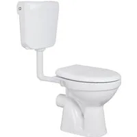 Belvit Tiefspül-WC BV-SW5001-T+BV-D0400+BV-AP1001, Belvit Dusch WC mit Bidet Funktion – Standtoilette mit Taharet