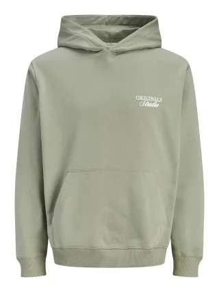 JACK&JONES - JORNORREBRO TYPO BACK SWEAT HOOD SN Seagrass - Gr. - S
