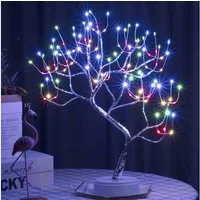 MUPOO LED Baum Künstlicher LED Bonsai Tischleuchte Dekolicht, USB-/Batterie-betrieben, 108 LEDs Kupferdrahtbaum, LED fest integriert, mit Touch-Schalter