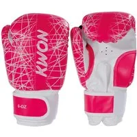 KWON Boxhandschuhe Kinder neon pink blau Box-Handschuhe Boxen Kickboxen MMA Kids (small klein, Kinderboxhandschuhe), 6 Unzen, hochwertige Qualität