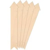 Creative Deco Dekohänger 5x Holzzeiger Wegweiser Pfeil Anhänger