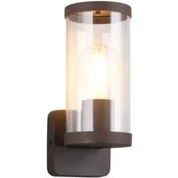 Reality Leuchten LED Außen-Wandleuchte, LED wechselbar, Warmweiß, Fassaden-beleuchtung Haus-wand, Terrassenleuchte Rost-optik, Höhe 23cm