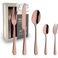 Kuppels Besteck-Set DELIA (30-tlg), 6 Personen, Edelstahl Rostfrei 18/0, Handreinigung empfohlen, roséfarbener PVD Veredelung, hochglanzpoliert