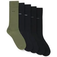 BOSS Basicsocken aus Baumwoll-Mix im Fünferpack