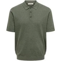 ONLY & SONS Polokragenpullover ONSLOUI REG 12 SS MEL POLO KNIT NOOS Baumwollmischung, regular fit