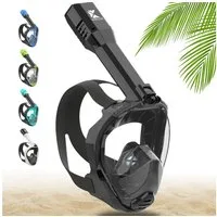 Khroom Schnorchel Schnorchelmaske Erwachsene Tauchermaske Vollgesichtsmaske Schnorcheln (geprüfte CO₂ Sicherheit, Vollgesichtsmaske Tauchmaske), Seaview Pro
