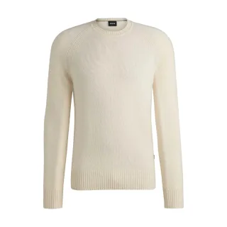 Boss - "Emalvo" Pullover für Herren, Jerseyware, Raglanärmel (Weiß)