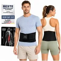 BLACKROX Rückenbandage [Vergleichssieger 2026] Gr. S-XL, LUMBAROX, Damen und Herren