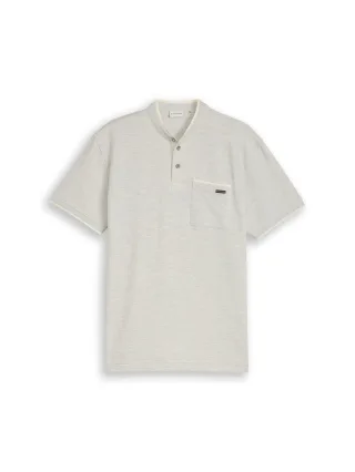 Tom Tailor - Poloshirt mit Brusttasche gardenia white ottoman - Gr. - XXXL