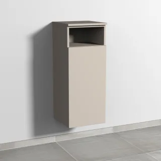 Sanipa 3way Mittelschrank mit 1 Tür und 1 offenem Fach, Kaschmir-Matt, SP1331U SP1331U