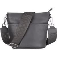 MIRROSI Umhängetasche Damen, Crossbody Bag, Echtleder Made in Italy (1 Tasche 2 Gurte oder Basic Version 1 Tasche 1 Gurt), 24x18x12cm (BXHXT)