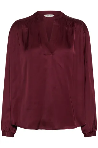 Kurzarm-Bluse NatalesPW Oversize fit bordo