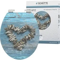 Schütte WC-Sitz Shell Heart, High Gloss mit MDF Holzkern, mit Absenkautomatik