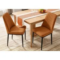 Durrafy Esszimmerstuhl Set 2/4/6 Küchenstuhl Esszimmerstuhl,Polsterstuhl,Wohnzimmerstuhl (2 St), Bis 150 kg belastbar mit rutschfesten Bodenschonern
