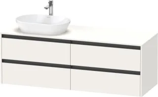 Duravit Ketho.2 Konsolenwaschtischunterbau wandhängend Weiß Supermatt 1600x550x568 mm - K24899L84840 K24899L84840000