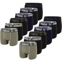 riverso Boxershorts Herren Retroshorts RIVOle Unterhosen (Vorteilspack, 12-St) Basic Boxer mit Stretch