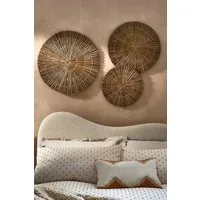 Next Wanddekoobjekt Set of 3 Woven Rattan Wall Plaques
