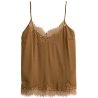 Next Trägertop Trägertop aus Satin mit Spitzenbesatz (1-tlg)