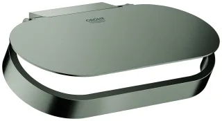 GROHE WC-Papierhalter Selection 41069 mit Deckel hard graphite gebürstet, 41069AL0 41069AL0
