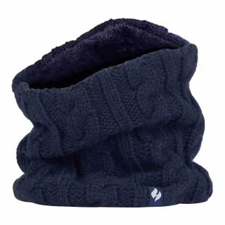 Damen Kabelstrick Winterfleece gefütterter thermischer Nackenwärmer