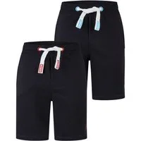 riverso Sweatshorts Herren Sportshorts RIVBrian 2er Pack Regular Fit (Vorteilspack) Bermudashort mit Kordelzug