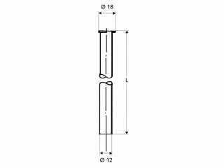 Schell Kupferrohr 1/2" Bördel d:12mm 500mm chrom 497180699