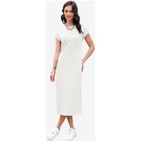 Imily Bela Midikleid Damen Kurzärmeliges T-Shirt Kleid (Packung, 1-tlg., 1per-Pack) Einfarbig