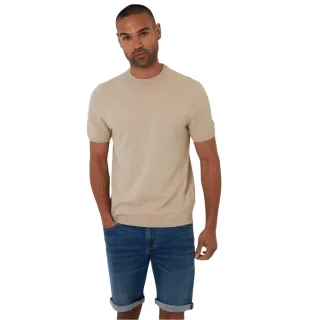 Threadbare - T-Shirt für Herren, Rundhalsausschnitt, Regulär (Beige)