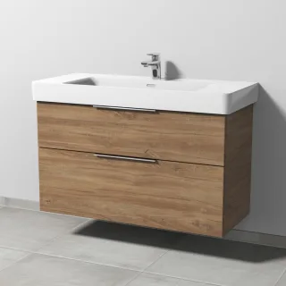 Sanipa 3way Waschtischunterbau zu Laufen Pro S Waschtisch mit 2 Auszügen, Eiche-Kansas UM77059