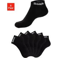 Bench. Sportsocken Damen Herren Kurzsocken, Halbhohe Socken (Packung, 6-Paar, Quarter Gr. 35-38 bis 47-48) Tennis Kurzsocken mit Halbfußfrottee