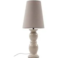 Lucande Tischleuchte Lyndorin, Keramik Creme IP20, 1 x 15 W LED