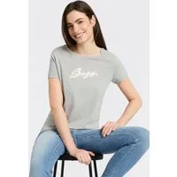 BOSS ORANGE T-Shirt Elove Premium Damenmode mit Logoschriftzug, Slim Fit