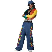California Costumes Kostüm Hip Hop Oldschool Kostüm für Frauen 90er Jahre-Kostüm