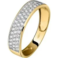 CHRIST Fingerring CHRIST Damen-Damenring 375er Gelbgold Zirkonia, Zirkonia