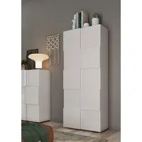 Home affaire Garderobenschrank Dama Breite 78, Höhe 187 cm, Front 3D-Optik, Kleiderstange, 2 Einlegeböden, viel Stauraum