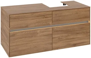 Villeroy & Boch Waschtischunterschrank Collaro C099B0 1200x548x500mm mit Beleuchtung Kansas Oak C099B0RH