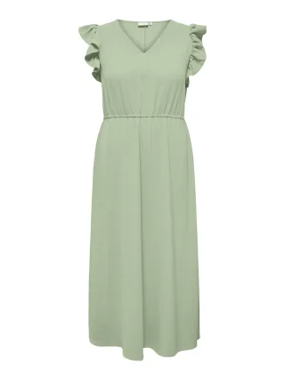 ONLY CARMAKOMA - CARMETTA S/L LONG DRESS WVN Laurel Green - Gr. - 42