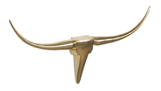 Wanddekoration Geweih Bull M 100 cm Aluminium golden