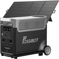 Fossibot Stromerzeuger F3600 PRO 3840Wh LiFePO4-Akku, 3600W AC-Ausgang, Tragbares Kraftwerk, (2-tlg), 13 Ausgangsanschlüsse, LCD-Bildschirm, mit Rollrädern