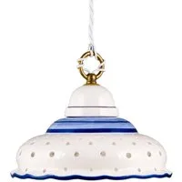 Helios Leuchten Pendelleuchte Küchenlampe Keramik, Keramiklampe, Deckenlampe, Hängelampe, für Küche Esstisch, handgefertigt handbemalt
