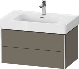 Duravit XSquare Waschtischunterbau wandhängend Flanell Grau Seidenmatt 784x470x397 mm - XS4399090900 XS4399090900000